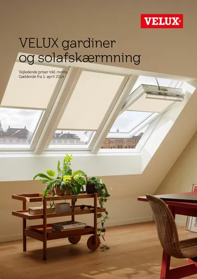 Tilbud fra Byggemarkeder i Aabenraa | VELUX gardiner og solafskærmning hos Velux | 10.9.2024 - 31.12.2024