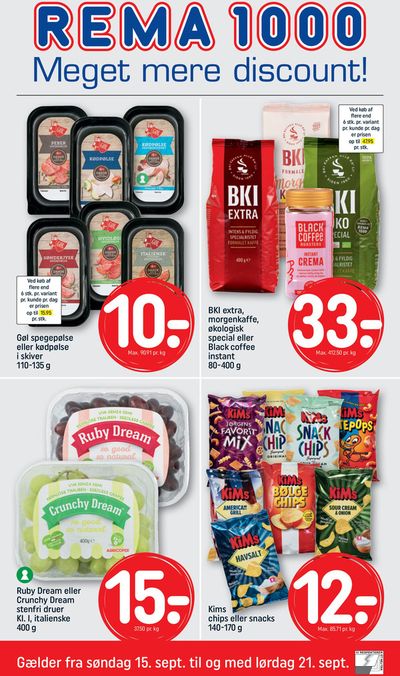 Rema 1000 katalog i Hadsten | Rema 1000 Tilbudsavis 1. | 14.9.2024 - 21.9.2024