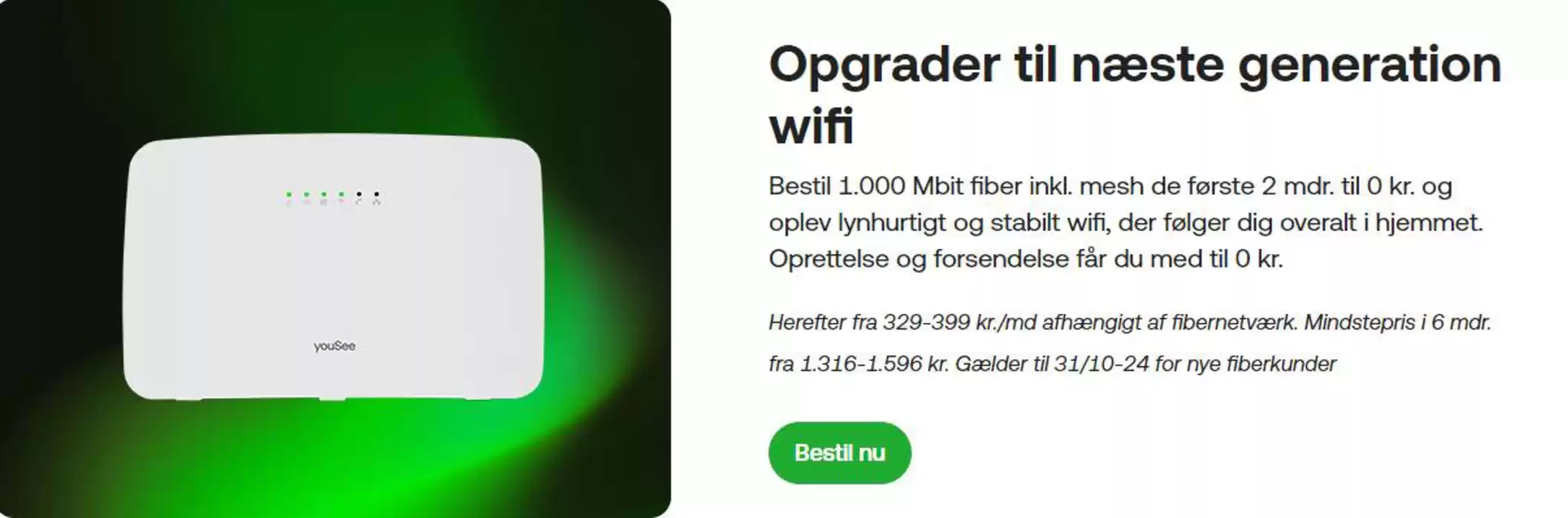 YouSee katalog i Skive | Opgrader til næste generation wifi | 17.9.2024 - 31.10.2024