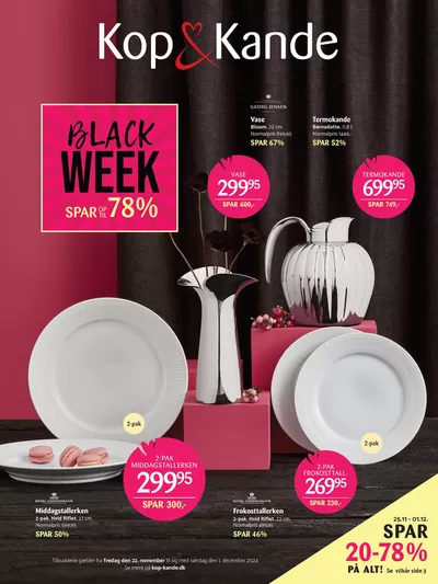 Tilbud fra Hjem og møbler i Svendborg | Black Week! hos Kop & Kande | 23.11.2024 - 7.12.2024