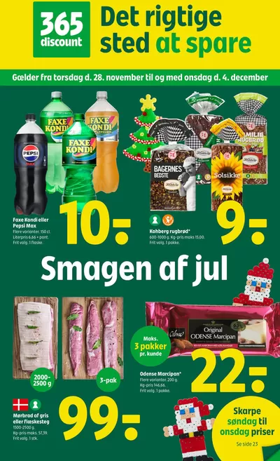 Tilbud fra Dagligvarer i Vamdrup | Det rigtige sted at spare hos 365discount | 28.11.2024 - 4.12.2024