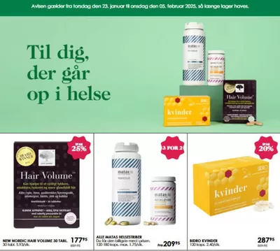 Tilbud fra Kosmetik og sundhed i Horsens | Helse tillaeg hos Matas | 23.1.2025 - 5.2.2025