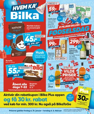 Tilbud fra Dagligvarer i Aalborg | Toptilbud til alle kupjægere hos Bilka | 29.1.2025 - 12.2.2025