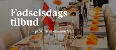 Tilbud fra Restauranter i Varde | Fa 50% på grillbuffeten hos Flammen | 29.1.2025 - 11.2.2025