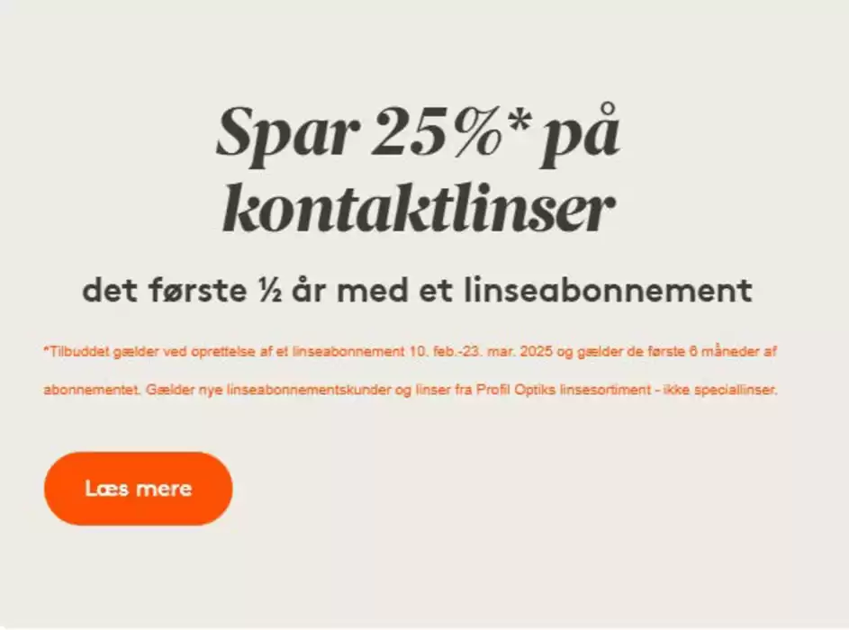 Profil Optik katalog i Frederiksberg | Spar 25% | 12.2.2025 - 23.3.2025