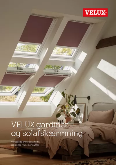 Tilbud fra Byggemarkeder i Skive | VELUX gardiner og solafskærmning 2025 hos Velux | 27.3.2025 - 31.12.2025