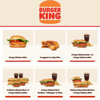 Tilbud fra Restauranter | Burger King Kuponer hos Burger King | 5.10.2023 - 4.12.2023