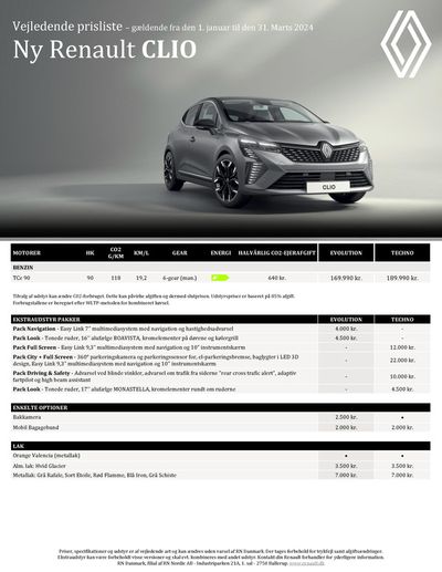 Tilbud fra Biler og motor i Hedensted | Renault Ny Clio hos Renault | 1.1.2024 - 31.3.2024
