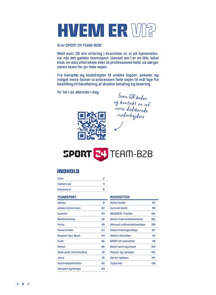 Sport 24 Business katalog i Århus | SPORT 24 TEAM-B2B // TEAM KATALOG 2024 | 22.1.2024 - 31.12.2024