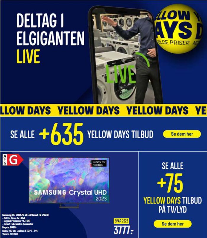 Elgiganten katalog i Holstebro | Yellow Days | 21.3.2024 - 1.4.2024