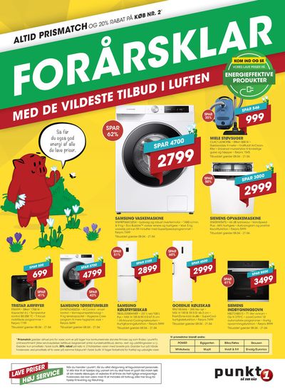 Tilbud fra Elektronik og hvidevarer i Taastrup | Punkt1 avisen - lav pris og høj service hos Punkt1 | 8.4.2024 - 22.4.2024