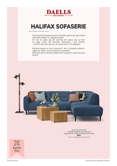 Tilbud fra Hjem og møbler i Hillerød | Daells Bolighus Halifax hos Daells Bolighus | 17.4.2024 - 1.5.2024