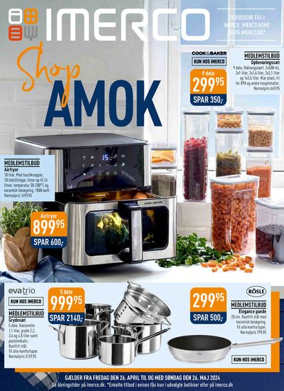 Imerco katalog i Nykøbing Mors | Uge 18 Shop Amok | 26.4.2024 - 26.5.2024