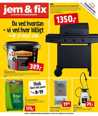 Tilbud fra Byggemarkeder i Herning | jem & fix Tilbudsavis hos jem & fix | 18.5.2024 - 25.5.2024