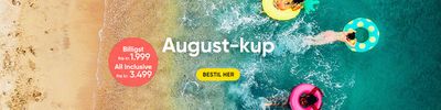 Tilbud fra Rejse i Aalborg | August-kup hos Bravo Tours | 1.8.2024 - 31.8.2024