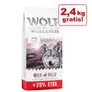 12 + 2,4 kg gratis! 14,4 kg Wolf of Wilderness - Kornfri på tilbud til 519,9 kr. hos Zooplus DK