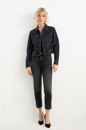 Mom jeans with rhinestones - high waist på tilbud til 39,99 kr. hos C&A