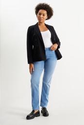 Straight jeans with rhinestones - mid-rise waist på tilbud til 49,99 kr. hos C&A