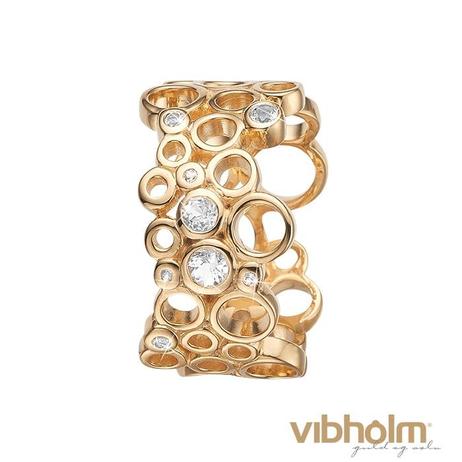 Christina Jewelry & Watches - Cocktail Ring - forgyldt sølv på tilbud til 559,2 kr. hos Vibholm Guld & Sølv