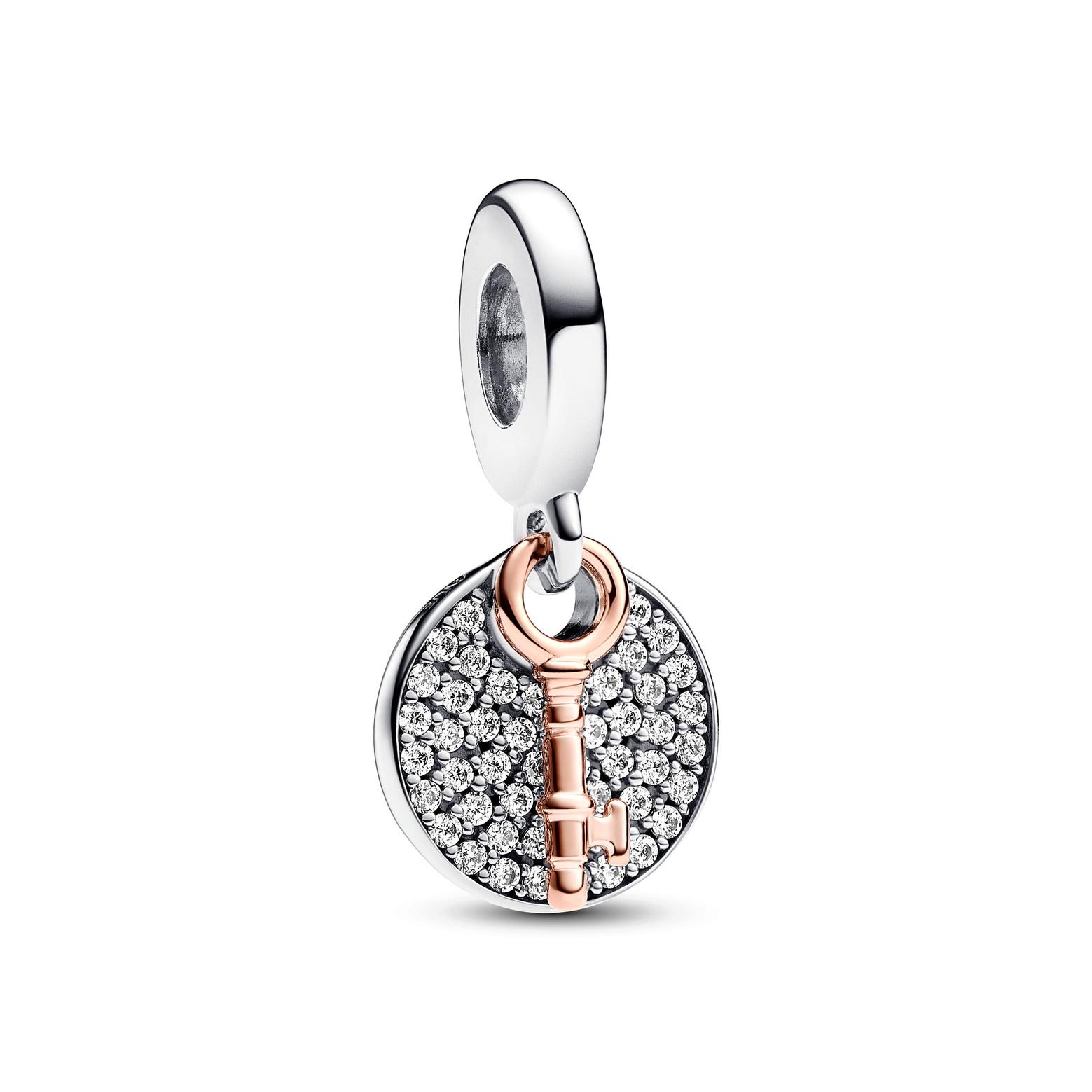 Pandora - Key to Happiness charm - Sølv på tilbud til 449 kr. hos Vibholm Guld & Sølv