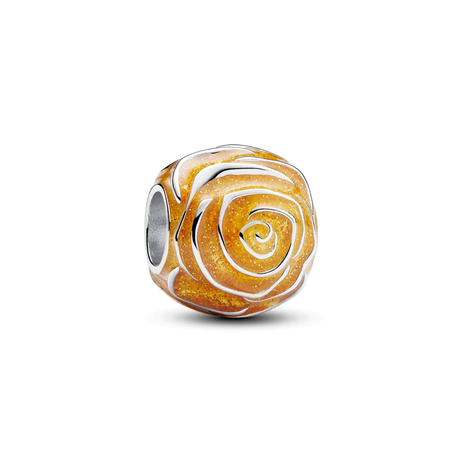 Pandora - Yellow Rose in Bloom charm - Sølv på tilbud til 399 kr. hos Vibholm Guld & Sølv