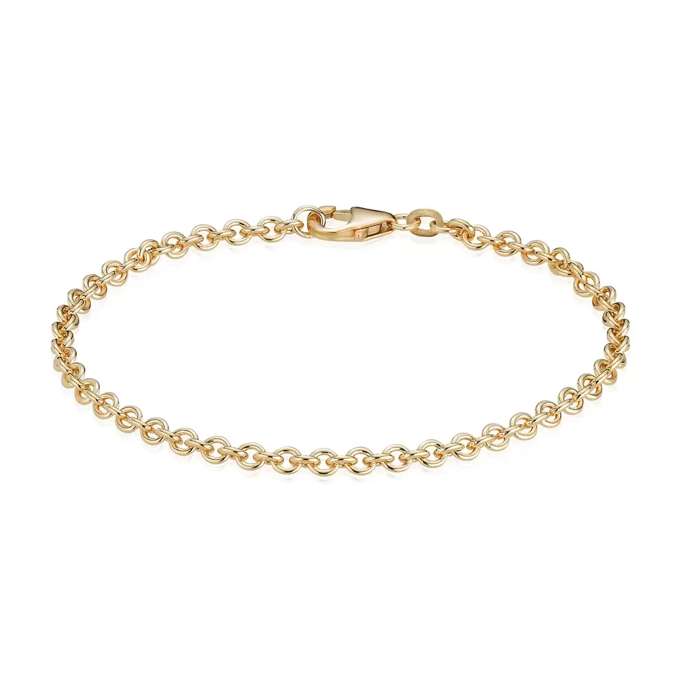 BNH - Anker Rund armbånd, 0,5 mm / 18,5 cm - 14 kt. guld på tilbud til 2645 kr. hos Vibholm Guld & Sølv