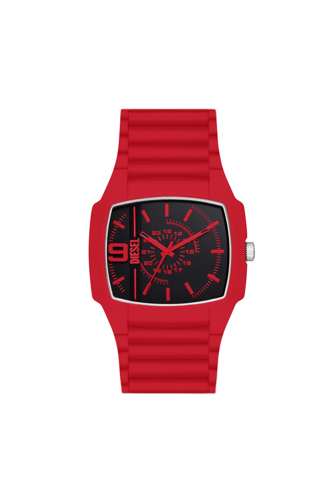 Cliffhanger 2.0 Red Silicone Watch på tilbud til 836 kr. hos Diesel