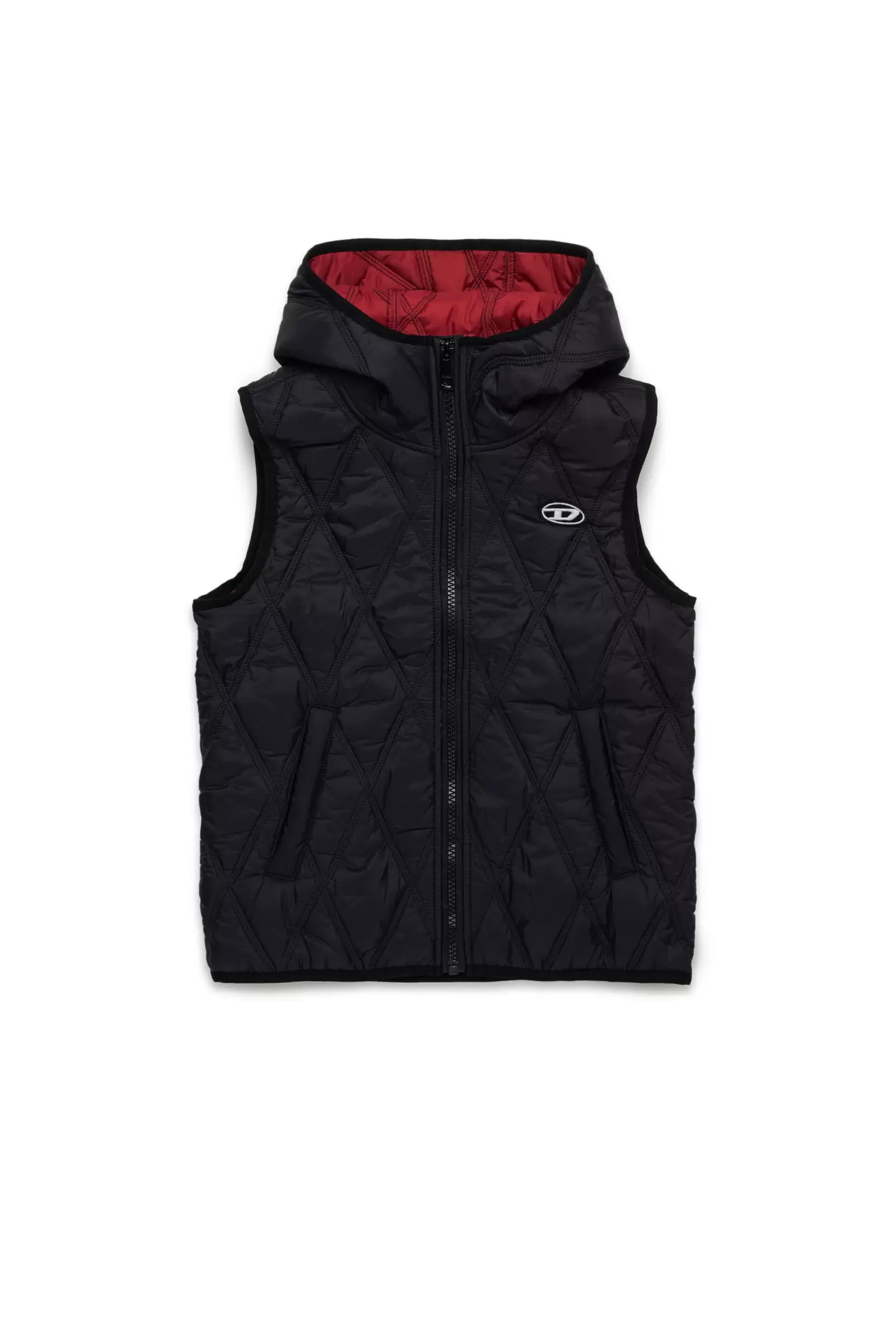 Hooded quilted nylon vest på tilbud til 972 kr. hos Diesel