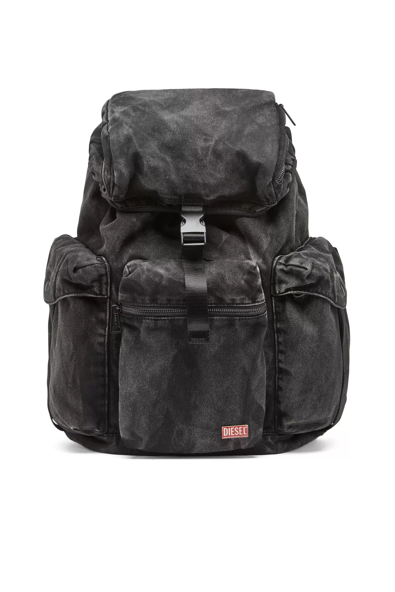 Utlt Backpack-Utility backpack in cloudy-effect denim på tilbud til 2150 kr. hos Diesel