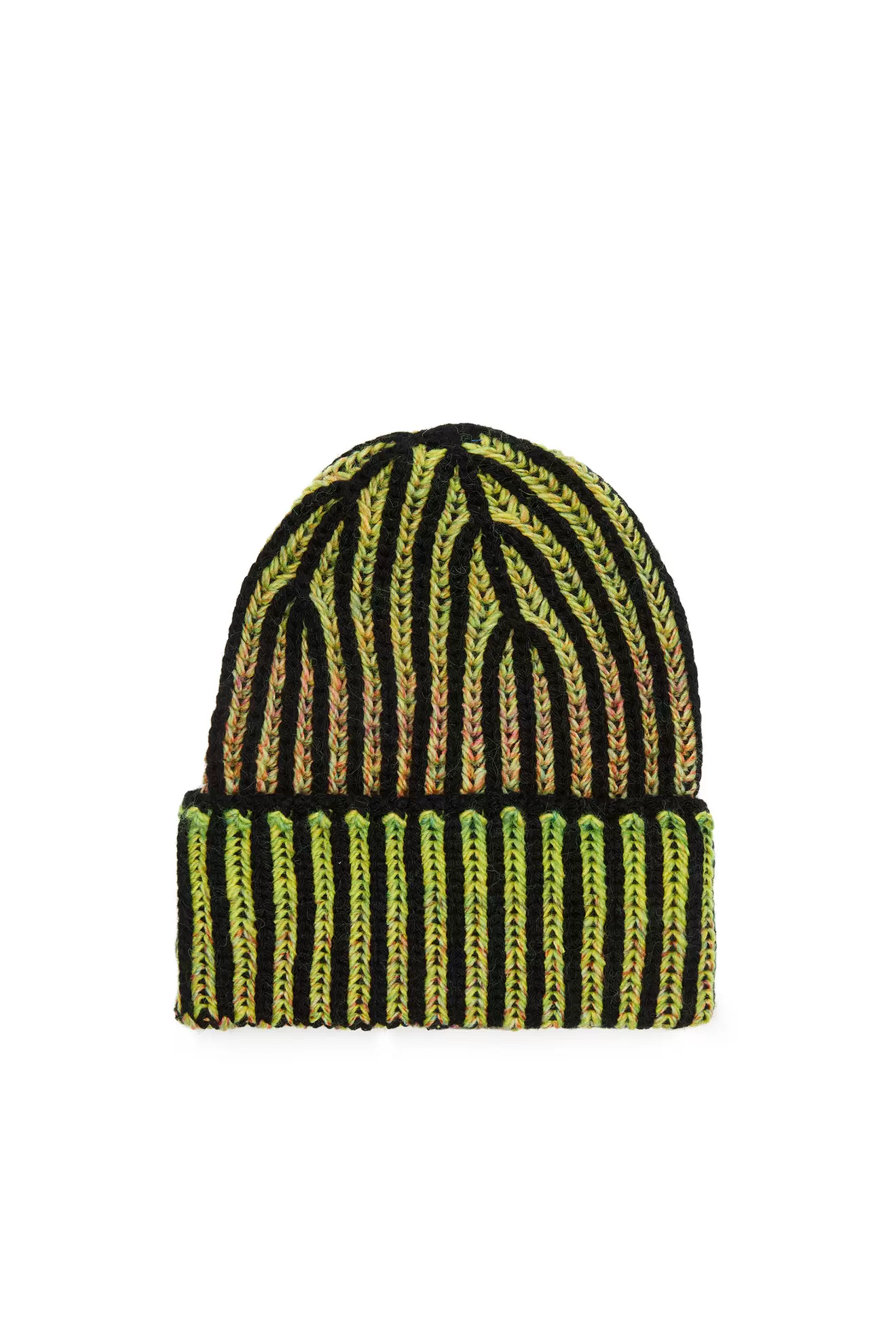 Ribbed beanie with dégradé neon stripes på tilbud til 500 kr. hos Diesel