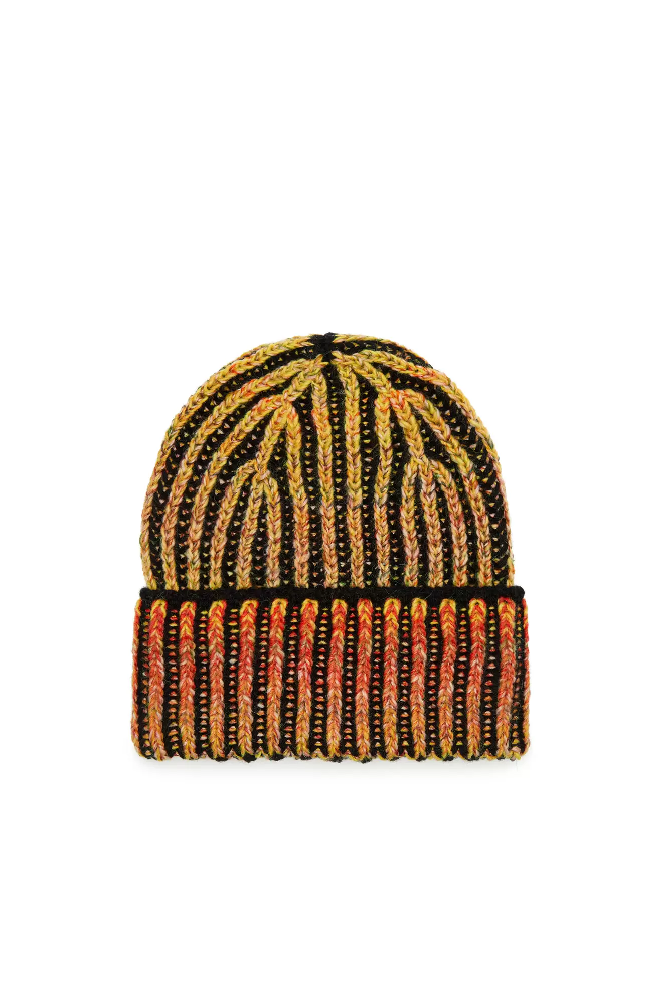 Ribbed beanie with dégradé neon stripes på tilbud til 500 kr. hos Diesel