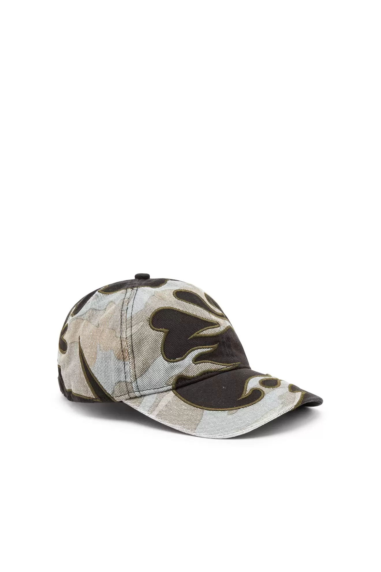 Baseball cap with camo flames på tilbud til 560 kr. hos Diesel