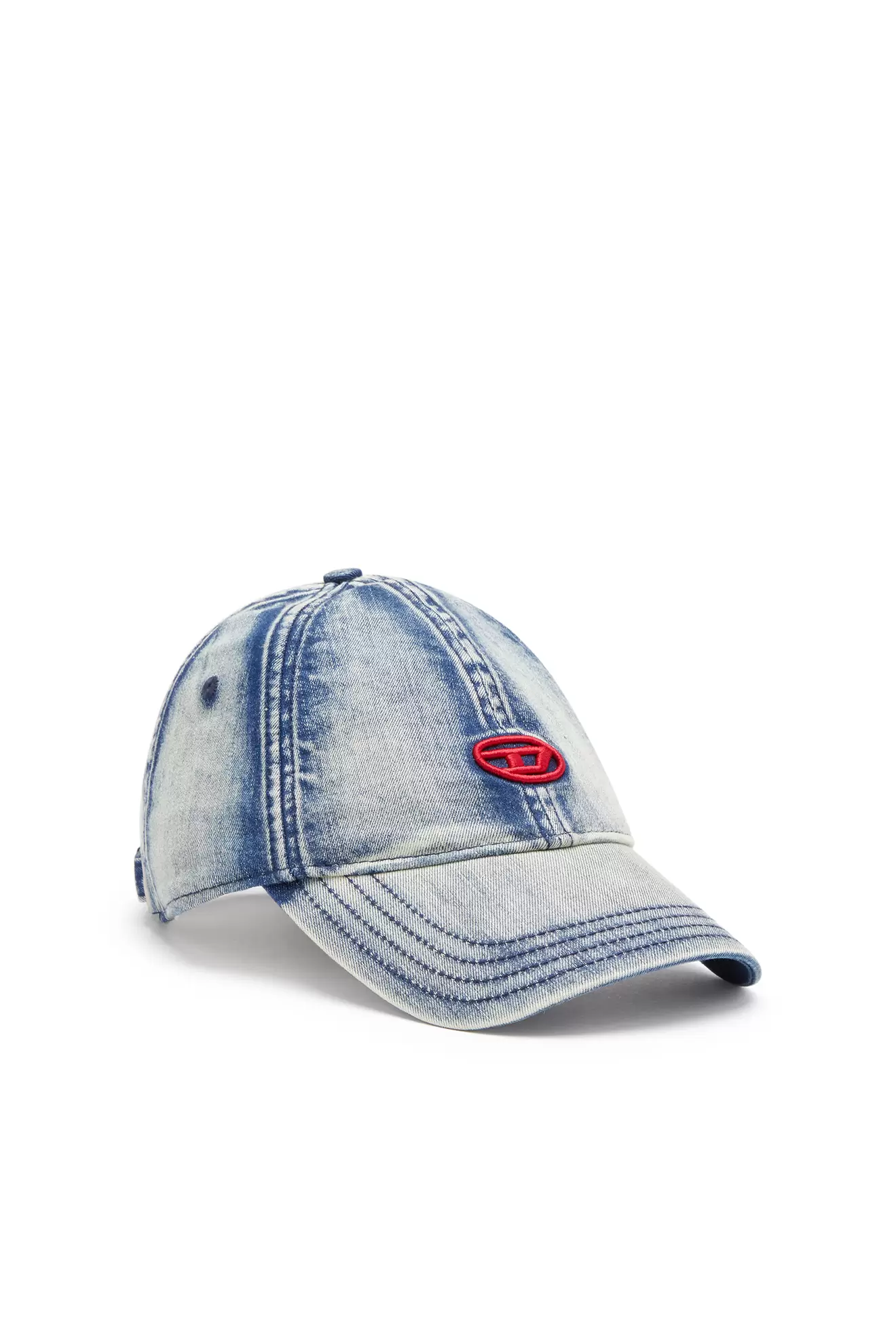 Baseball cap in treated denim på tilbud til 490 kr. hos Diesel