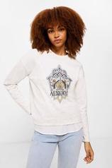 Two-material "Always" sweatshirt på tilbud til 15,99 kr. hos Springfield