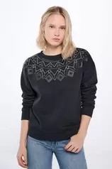 Sweatshirt with studded neck på tilbud til 24,99 kr. hos Springfield