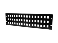 19" Patch panel - 3U, 48 x Keystone porte, Sort på tilbud til 79 kr. hos Elextra