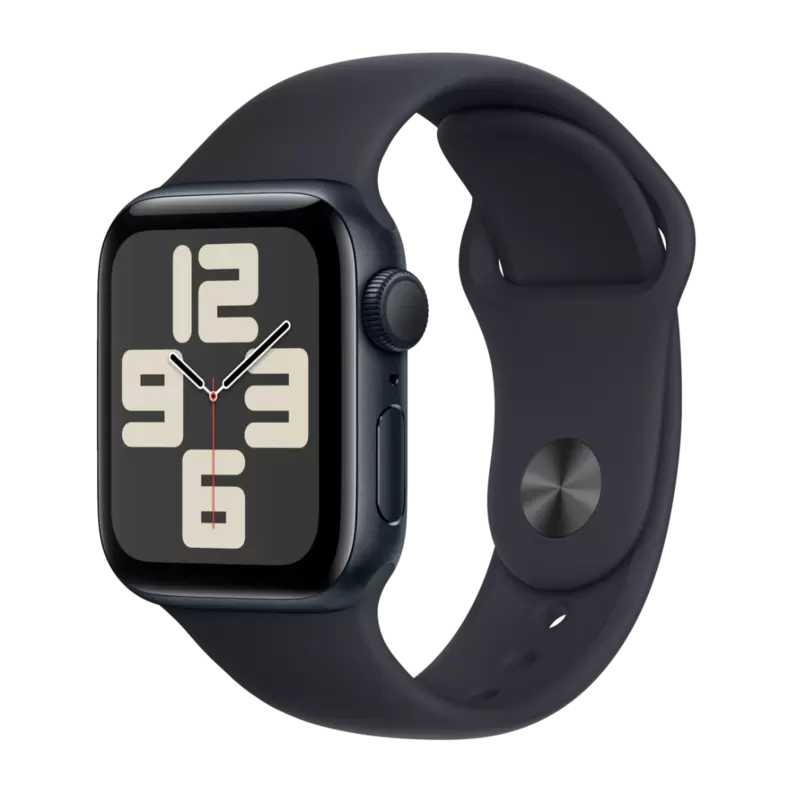 Apple Watch SE GPS 40 mm, Midnat aluminium urkasse med, Midnat sportsrem - S/M på tilbud til 2199 kr. hos Expert