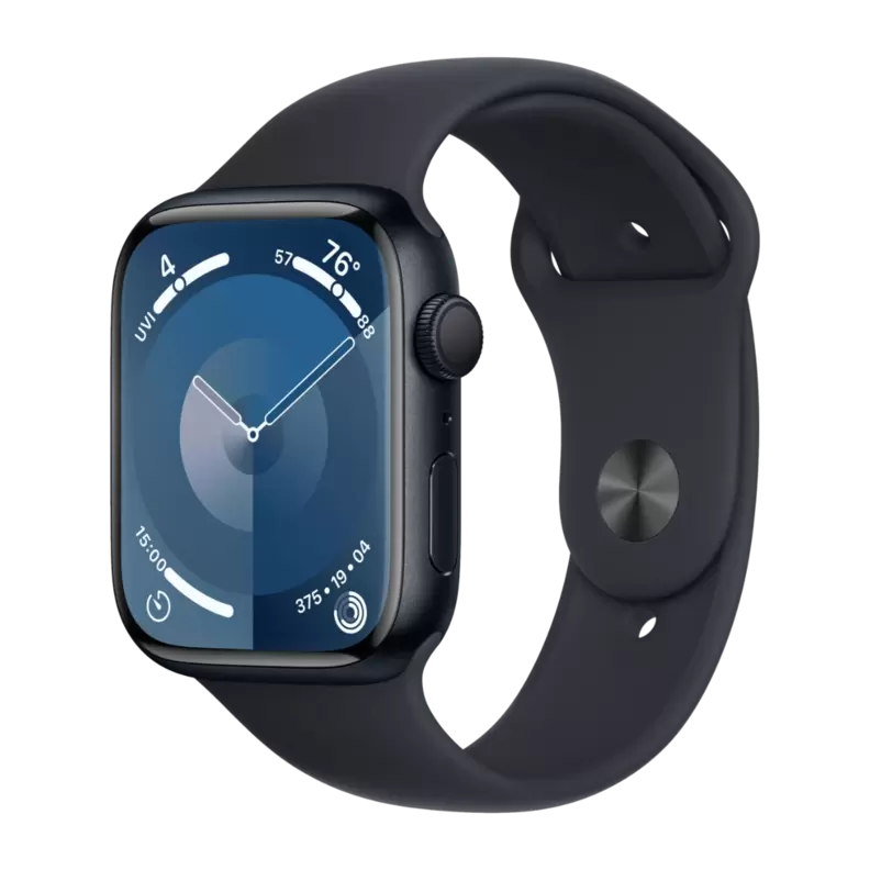 Apple Watch Series 9 GPS 45 mm, Midnat aluminium urkasse med, Midnat sportsrem - M/L på tilbud til 3899 kr. hos Expert