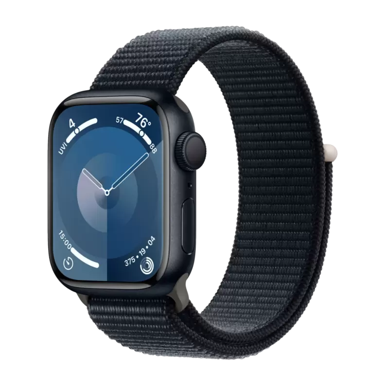 Apple Watch Series 9 GPS 41 mm, Midnat aluminium urkasse med, Midnat Sport loop på tilbud til 3499 kr. hos Expert