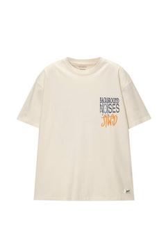 STWD-T-shirt med Backgkround noises på tilbud til 129 kr. hos Pull & Bear