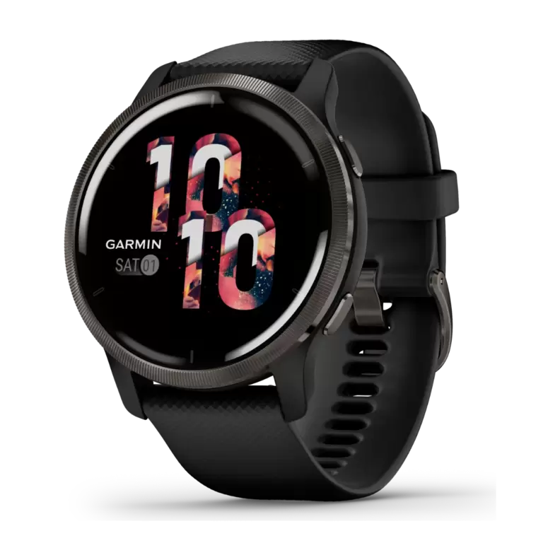 Venu 2 45 mm smartwatch I, sort/skifer på tilbud til 2419 kr. hos Power