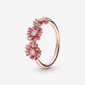 Pink Marguerittrio Ring på tilbud til 749 kr. hos Pandora