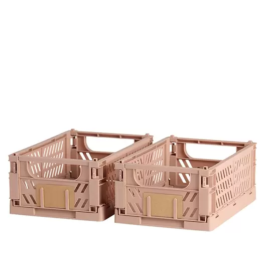 Stabelbar foldekasse sand 2 stk. 25 x 16.5 x 10 cm på tilbud til 39,95 kr. hos Kop & Kande