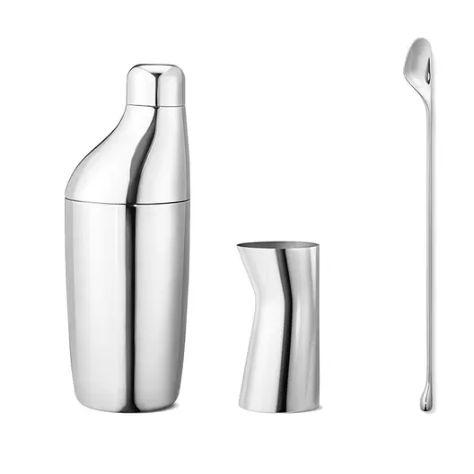 Georg Jensen SKY bartendersæt inkl. shaker, ske og målebæger på tilbud til 599,95 kr. hos Kop & Kande