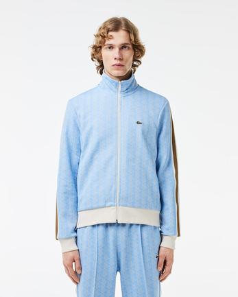 Paris Jacquard Monogram Zipped Sweatshirt på tilbud til 1500 kr. hos Lacoste