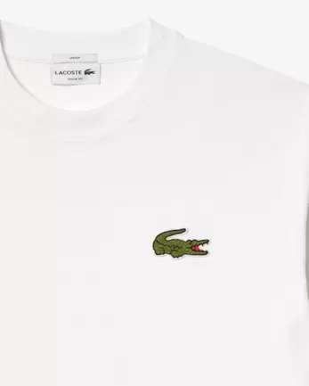 Loose Fit Heavy Cotton Badge T-shirt på tilbud til 600 kr. hos Lacoste