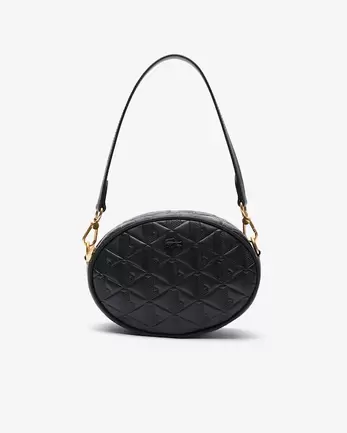 Maheki Oval Embossed Leather Purse på tilbud til 1500 kr. hos Lacoste