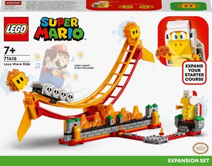 71416 LEGO Super Mario Lavabølge-forlystelse – udvidelsessæt på tilbud til 225 kr. hos Legekæden