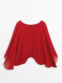 Creased-effect voluminous blouse - Limited Edition på tilbud til 949 kr. hos Massimo Dutti
