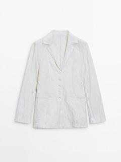 Creased-effect buttoned blazer - Limited Edition på tilbud til 2199 kr. hos Massimo Dutti
